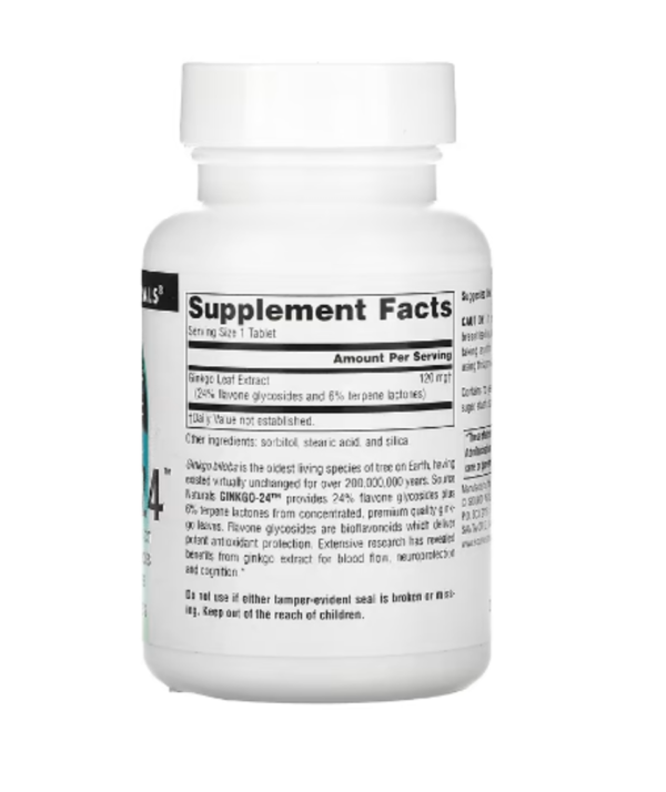 Source Naturals, Ginkgo-24, 120 mg, 120 Tablets