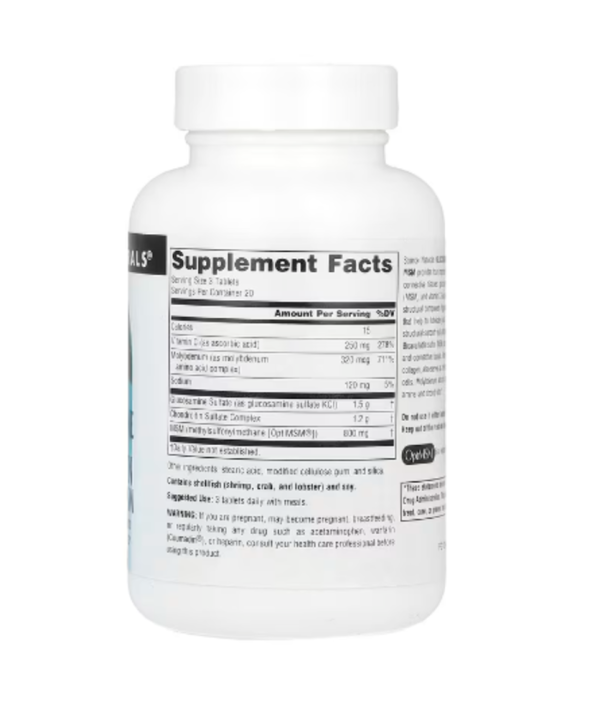 Source Naturals, Glucosamine Chondroitin Complex With MSM, 60 Tablets