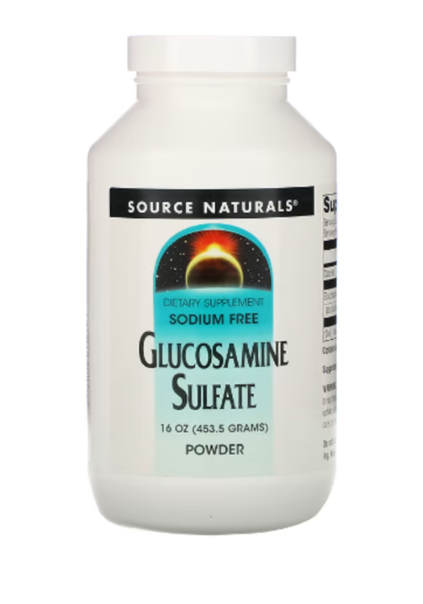 Source Naturals, Glucosamine Sulfate Powder, Sodium Free, 16 oz (453.6 g)