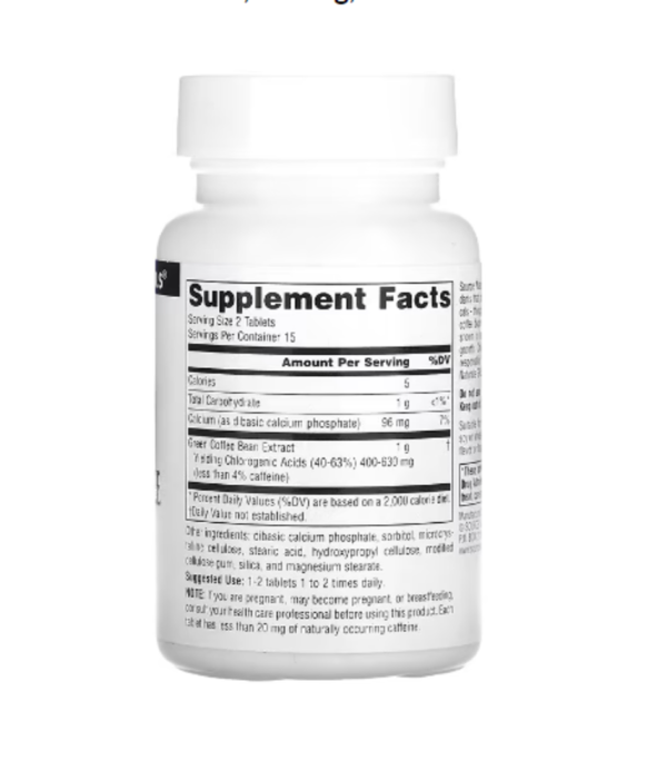 Source Naturals, Green Coffee Extract, 500 mg, 30 Tablets