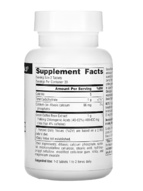 Source Naturals, Green Coffee Extract, 500 mg, 60 Tablets