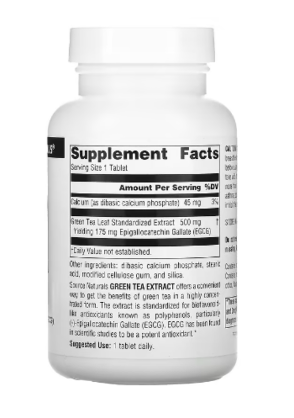 Source Naturals, Green Tea Extract, 500 mg, 120 Tablets