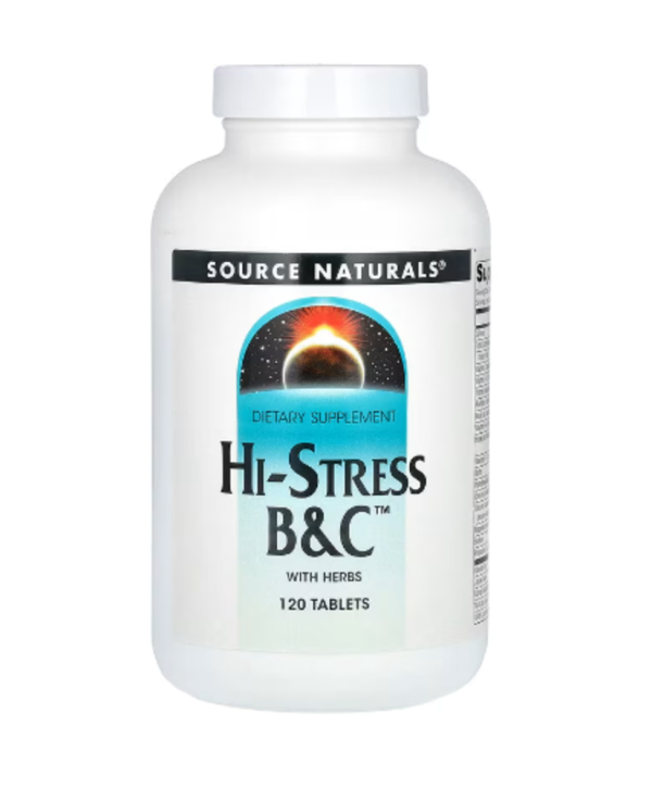 Source Naturals, Hi-Stress B&C With Herbs, 120 Tablets