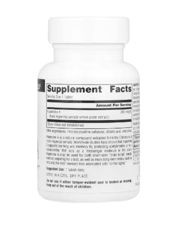 Source Naturals, Huperzine A, 200 mcg , 60 Tablets