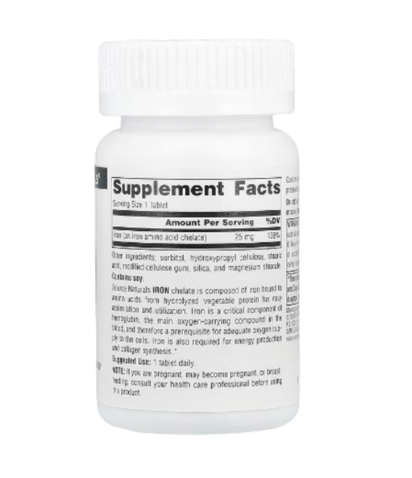 Source Naturals, Iron, 25 mg, 100 Tablets