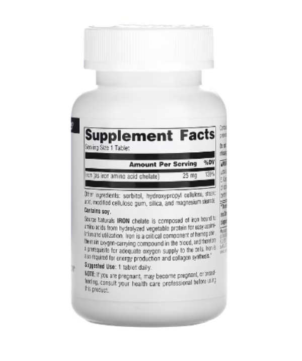 Source Naturals, Iron, 25 mg, 250 Tablets
