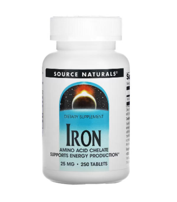 Source Naturals, Iron, 25 mg, 250 Tablets
