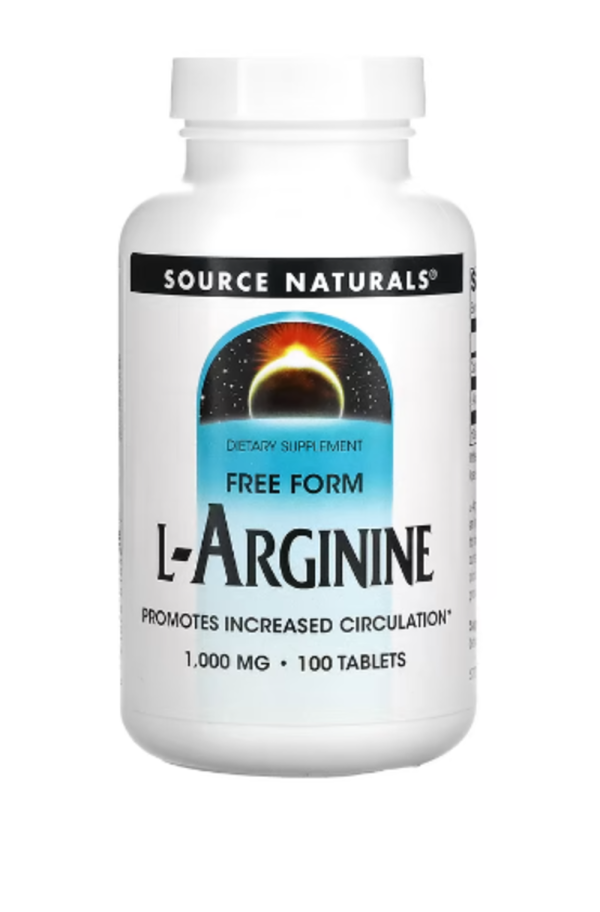 Source Naturals, L-Arginine, Free Form, 1,000 mg, 100 Tablets