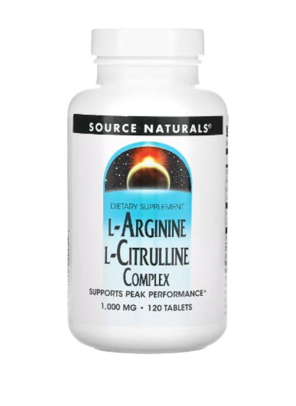 Source Naturals, L-Arginine L-Citrulline Complex, 1,000 mg, 120 Tablets