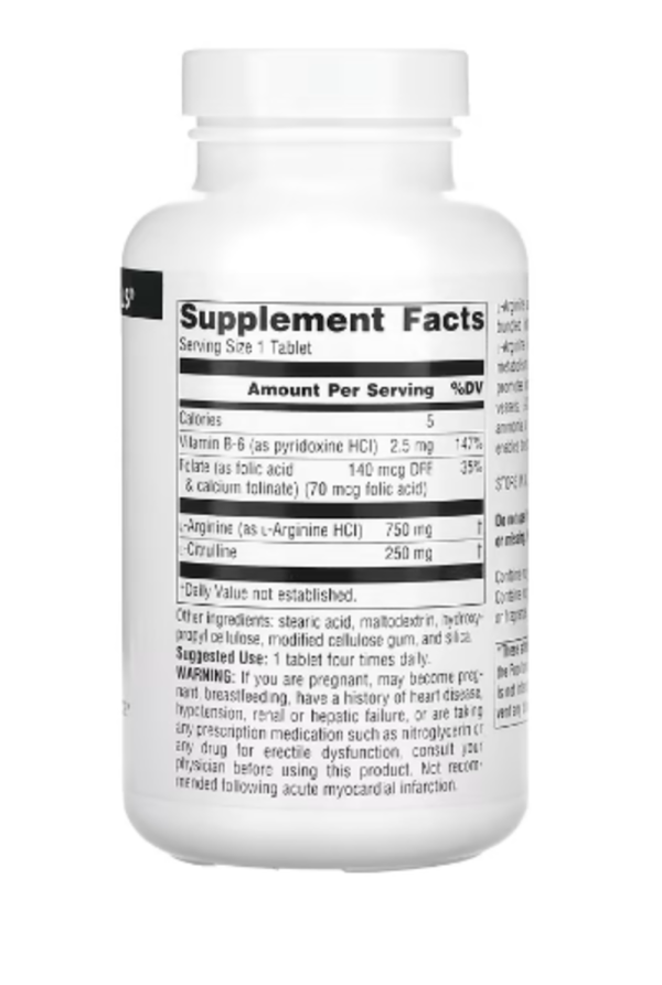Source Naturals, L-Arginine L-Citrulline Complex, 1,000 mg, 120 Tablets