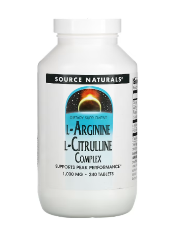 Source Naturals, L-Arginine L-Citrulline Complex, 1,000 mg, 240 Tablets