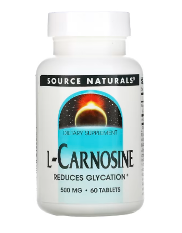 Source Naturals, L-Carnosine, 500 mg, 60 Tablets
