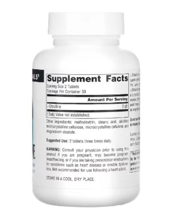Source Naturals, L-Citrulline, 1,000 mg, 60 Tablets