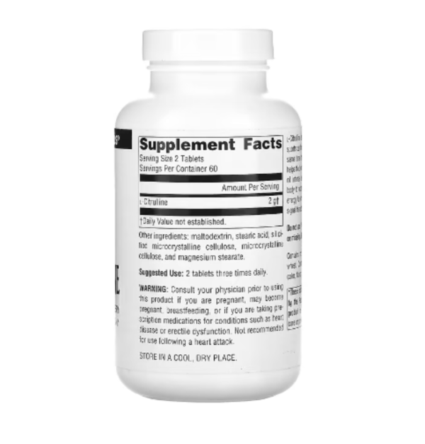Source Naturals, L-Citrulline, Free-Form, 1,000 mg, 120 Tablets