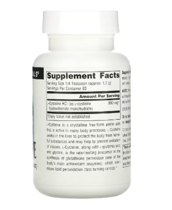 Source Naturals, L-Cysteine, Free Foam Powder, 3.53 oz (100 g)