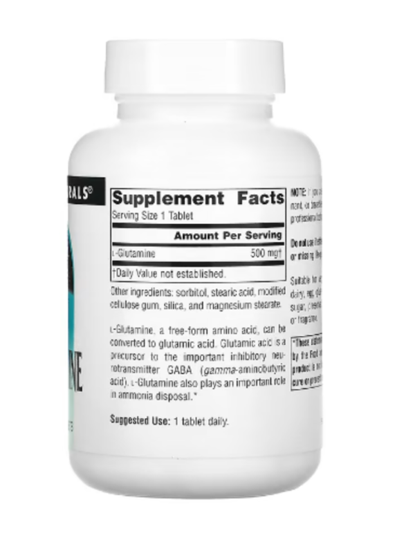 Source Naturals, L-Glutamine, 500 mg, 100 Tablets