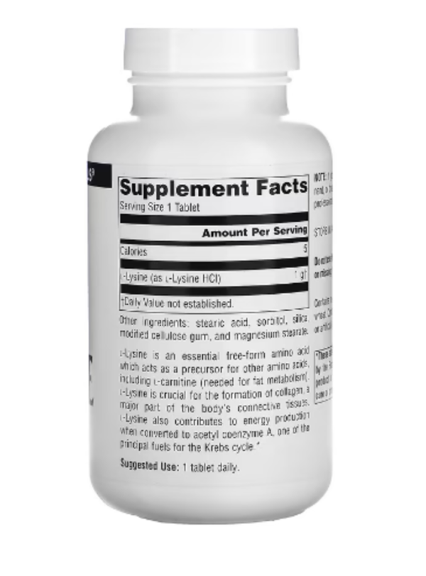 Source Naturals, L-Lysine, 1,000 mg, 100 Tablets