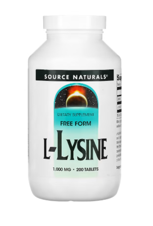 Source Naturals, L-Lysine, 1,000 mg, 200 Tablets