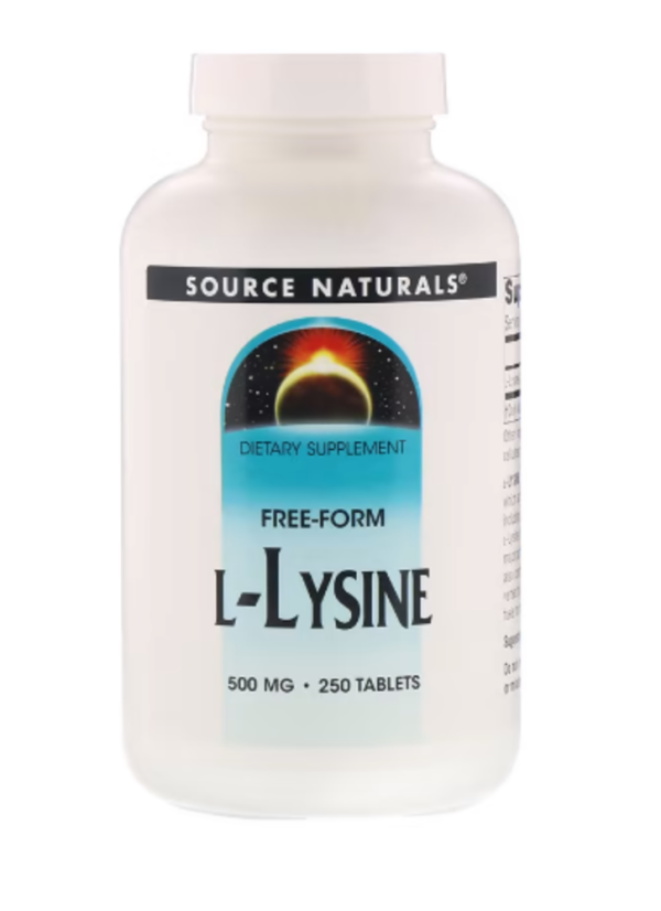 Source Naturals, L-Lysine, 500 mg, 250 Tablets