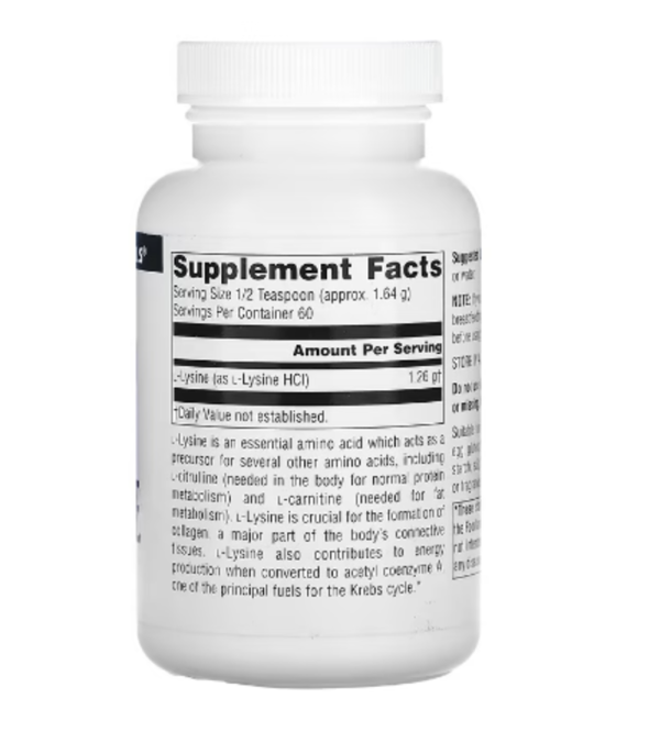 Source Naturals, L-Lysine Powder, 3.53 oz (100 g)