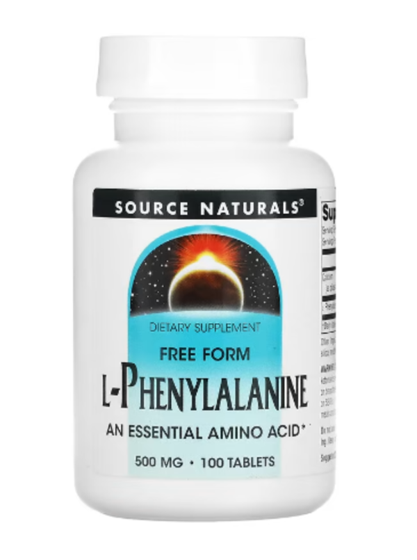 Source Naturals, L-Phenylalanine, 500 mg, 100 Tablets (250 mg per Tablet)