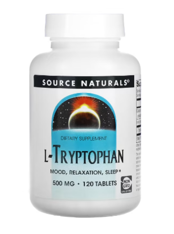 Source Naturals, L-Tryptophan, 500 mg, 120 Tablets