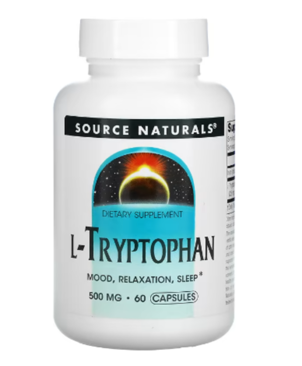 Source Naturals, L-Tryptophan, 500 mg, 60 Capsules