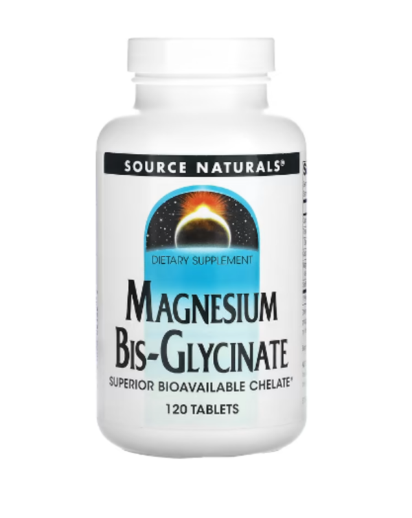 Source Naturals, Magnesium Bis-Glycinate, 120 Tablets