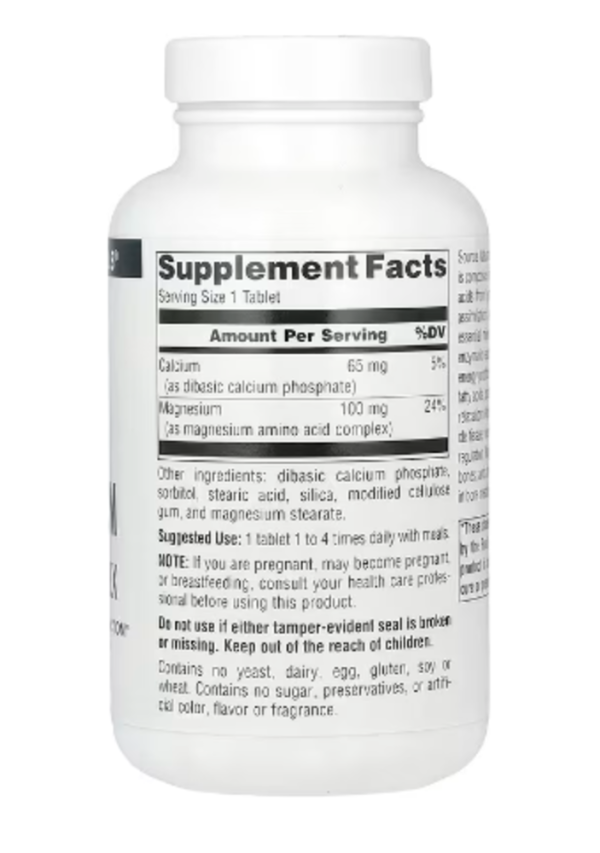 Source Naturals, Magnesium Chelate Complex, 100 mg, 250 Tablets
