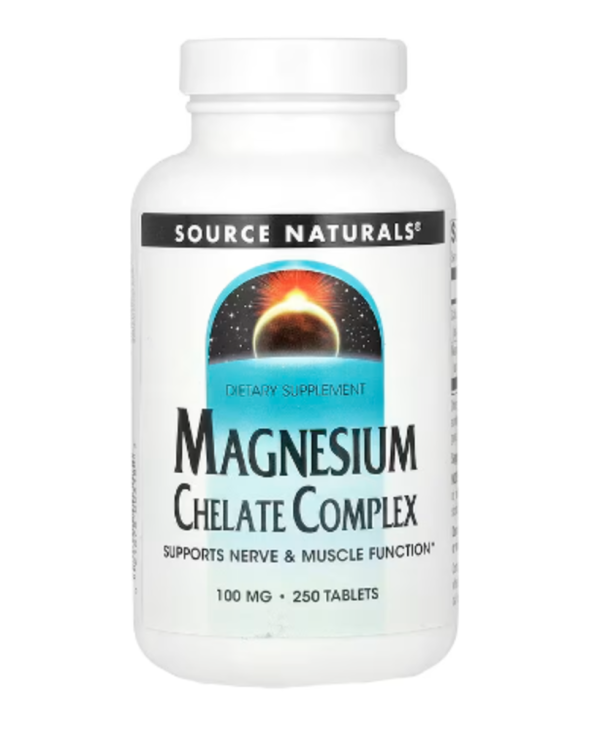 Source Naturals, Magnesium Chelate Complex, 100 mg, 250 Tablets