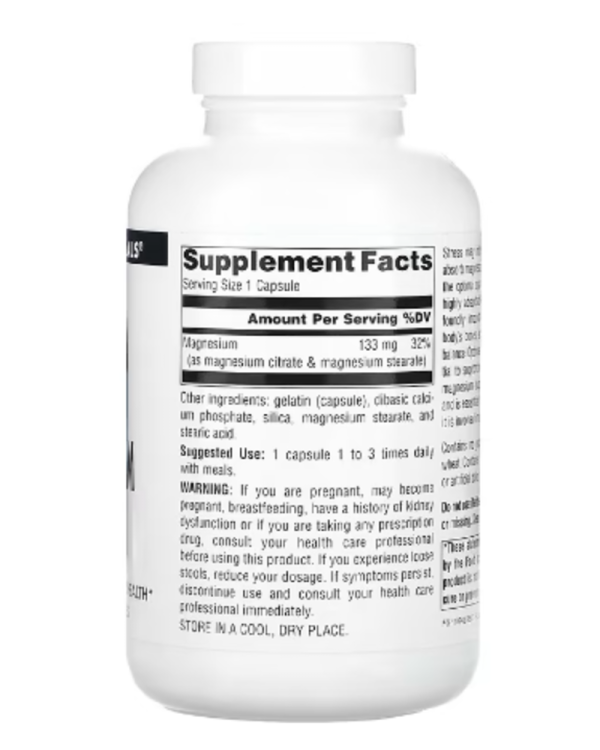Source Naturals, Magnesium Citrate, 133 mg, 180 Capsules