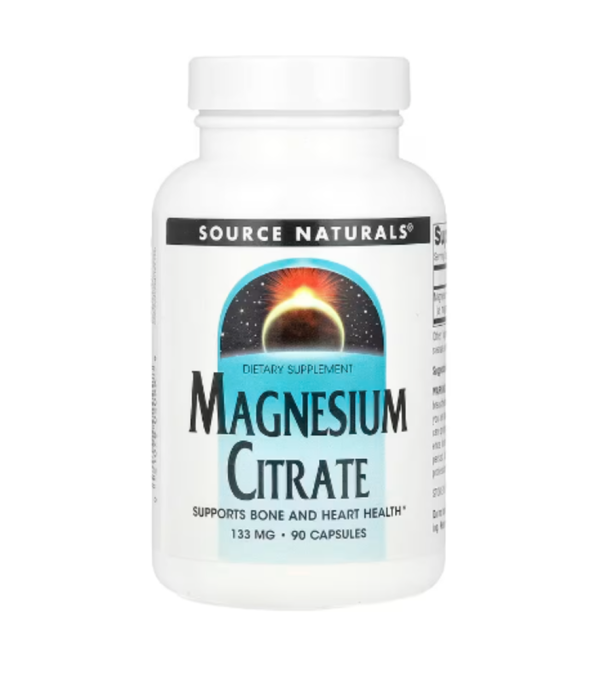 Source Naturals, Magnesium Citrate , 133 mg , 90 Capsules