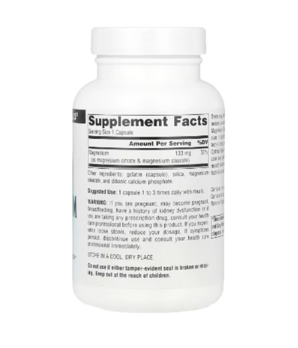Source Naturals, Magnesium Citrate , 133 mg , 90 Capsules