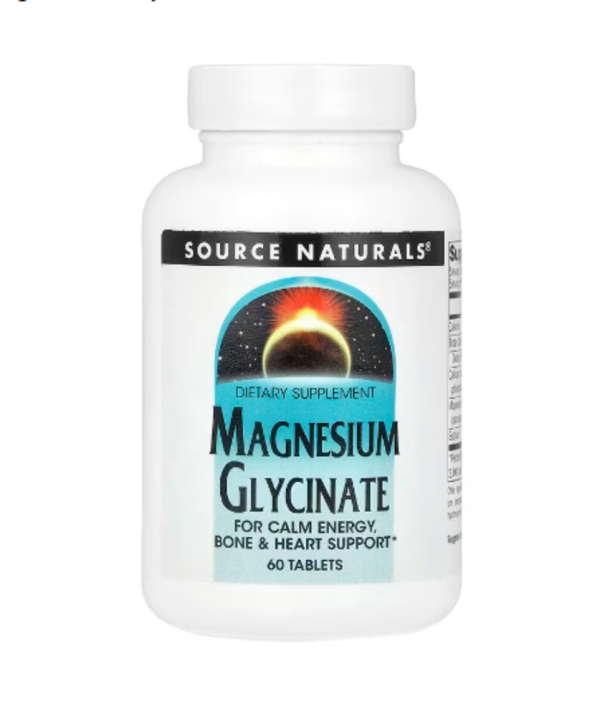Source Naturals, Magnesium Glycinate, 60 Tablets