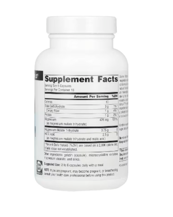 Source Naturals, Magnesium Malate, 3,750 mg, 100 Capsules (625 mg per Capsule)