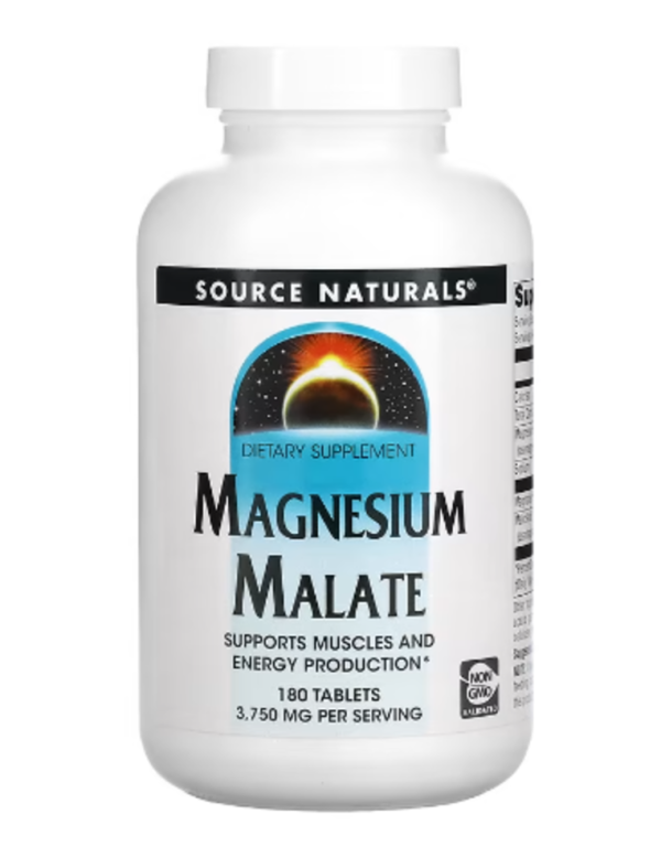 Source Naturals, Magnesium Malate, 3,750 mg, 180 Tablets (1,250 mg per Tablet)