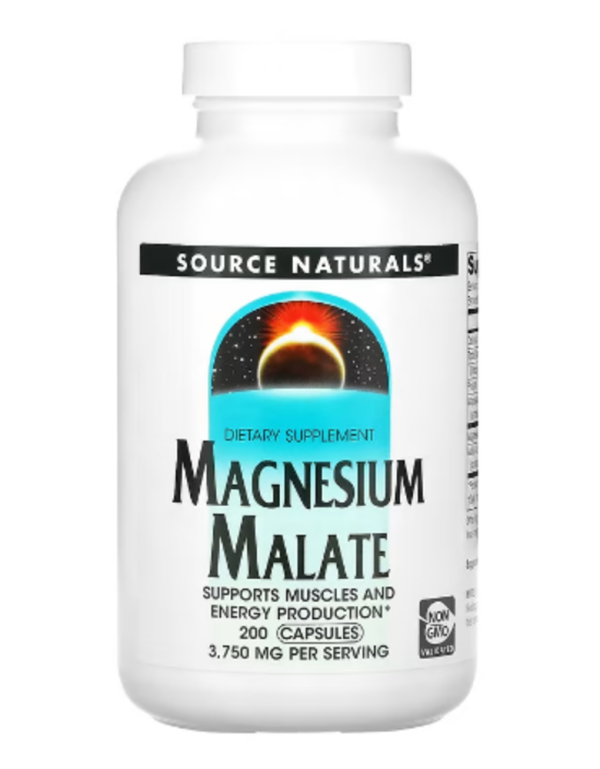 Source Naturals, Magnesium Malate, 3,750 mg, 200 Capsules (625 mg per Capsule)
