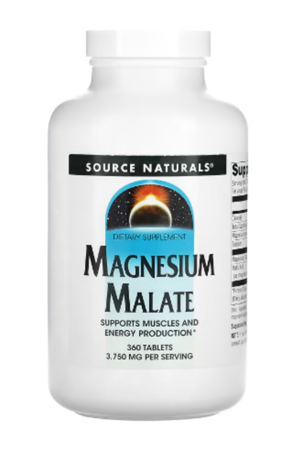 Source Naturals, Magnesium Malate, 3,750 mg, 360 Tablets (1,250 mg per Tablet)