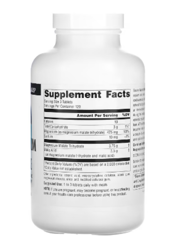 Source Naturals, Magnesium Malate, 3,750 mg, 360 Tablets (1,250 mg per Tablet)