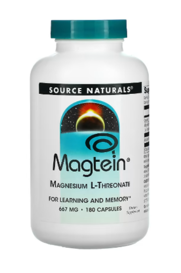 Source Naturals, Magtein, Magnesium L-Threonate, 667 mg, 180 Capsules