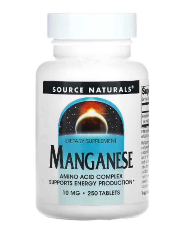 Source Naturals, Manganese, 10 mg, 250 Tablets