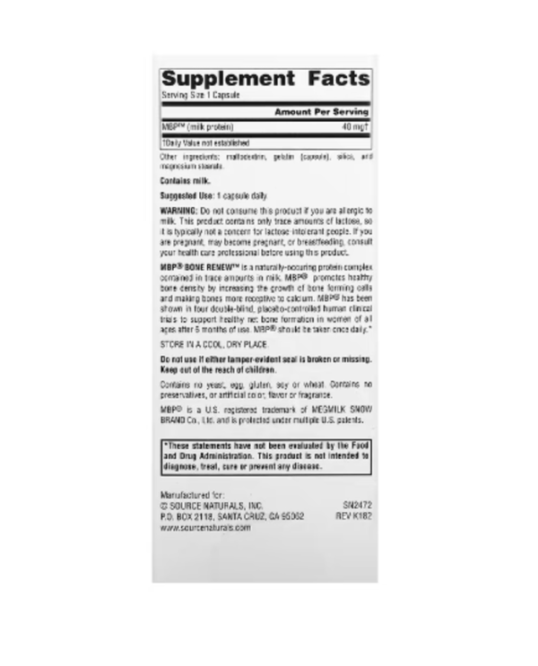 Source Naturals, MBP Bone Renew, 60 Capsules