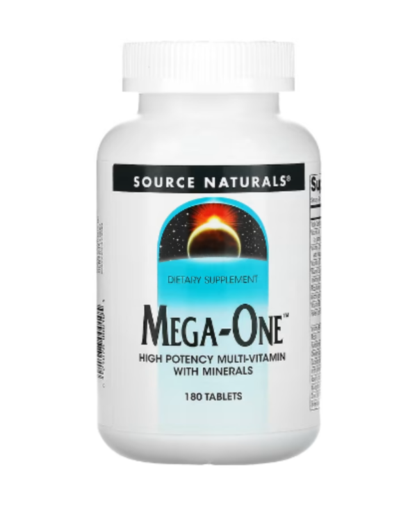 Source Naturals, Mega-One, High Potency Multi-Vitamin With Minerals, 180 Tablets
