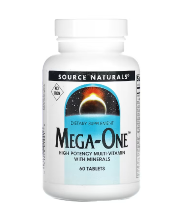 Source Naturals, Mega-One, No Iron, 60 Tablets