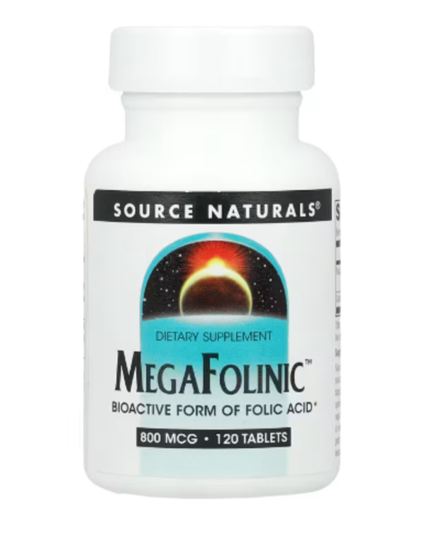 Source Naturals, MegaFolinic, 800 mcg, 120 Tablets