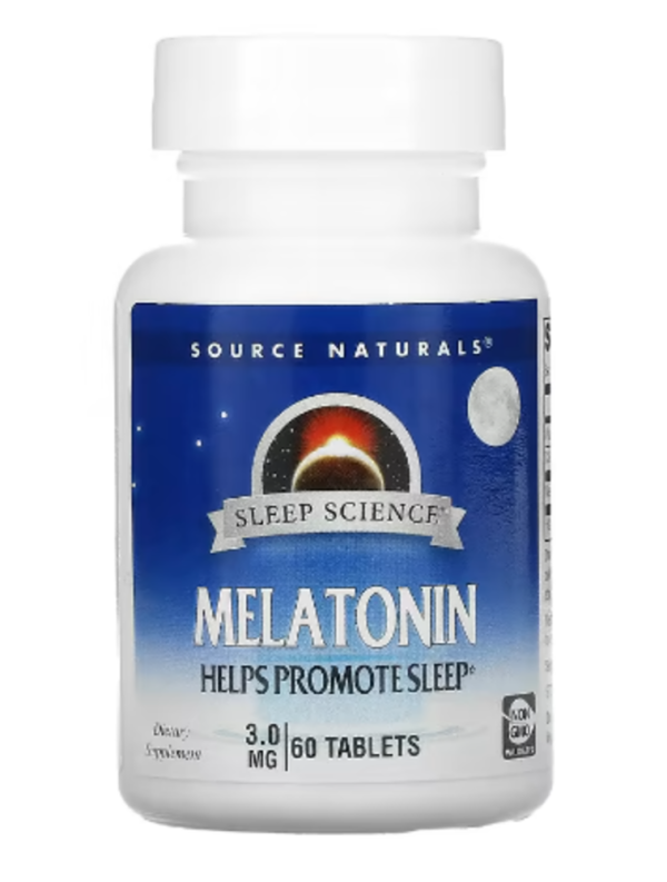Source Naturals, Melatonin, 3 mg, 60 Tablets
