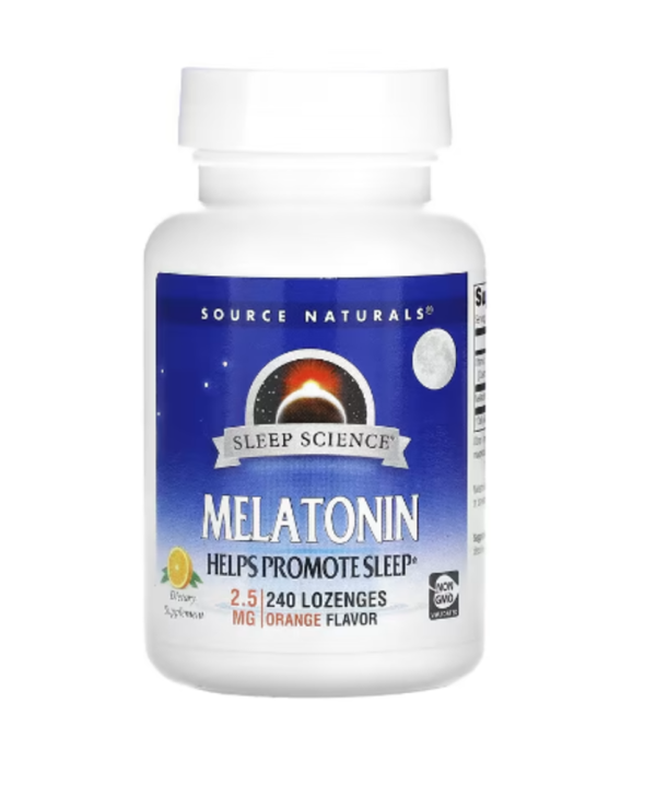 Source Naturals, Melatonin, Orange, 2.5 mg, 240 Lozenges