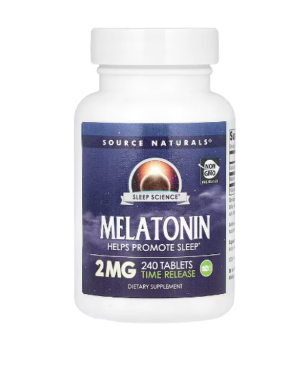 Source Naturals, Melatonin, Time Release, 2 mg, 240 Tablets