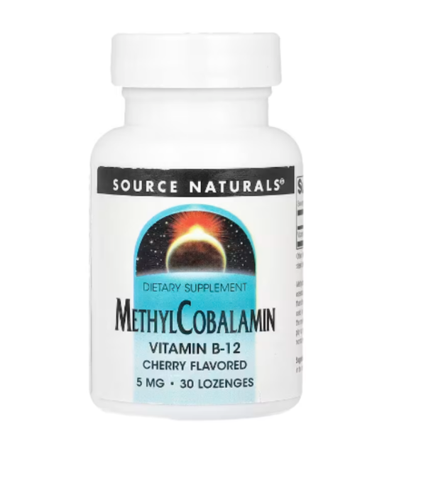 Source Naturals, MethylCobalamin, Cherry, 5 mg, 30 Lozenges