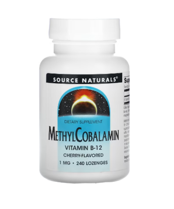 Source Naturals, MethylCobalamin Vitamin B12, Cherry, 1 mg, 240 Lozenges